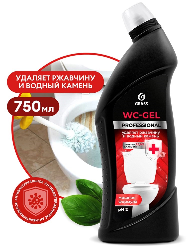 WC-gel Professional, чистящее средство для сан.узлов, 750 мл. фото