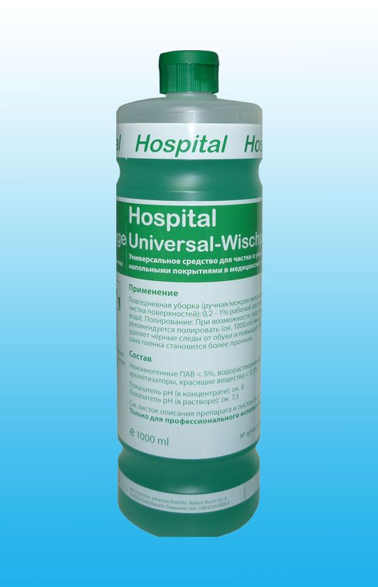 Hospital Universal-Wischpflege универсальное средство для чистки и ухода за напольным покрытиями 1л. фото